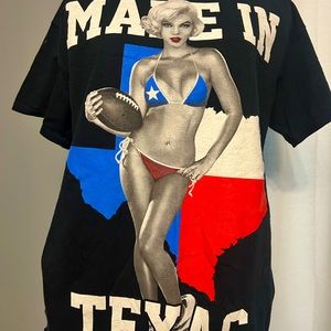 RARE Popular Poison Made In Texas Marilyn Monroe Shirt Sz.M 2014 men / unisex